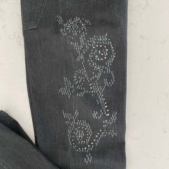 Dolcezza Slim Fit Skinny Leg 5 Pocket Cotton Poly Blend Jeans Black Sz 6 NWT - Picture 4 of 14